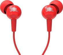 Drátová sluchátka Jack 3,5 mm JBL C100Si červená