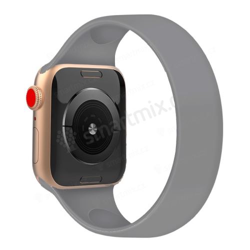Řemínek pro Apple Watch 40mm Series 4 / 5 / 6 / SE / 38mm 1 / 2 / 3 - bez spony - silikonový - velikost M - vínový