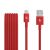 Originální kabel APPLE BEATS - USB-A / USB-C - podpora CarPlay - tkanička - 1,5m - červený