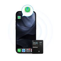 Lokalizační klíčenka MOMAX Pincard - podpora Apple FindMy (kompatibilní s AirTag) - Qi nabíjecí - černá (1)