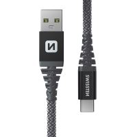 Nabíjecí kabel SWISSTEN Aramid pro Apple iPhone / iPad - USB-A / USB-C - 1,5m - 60W - černý