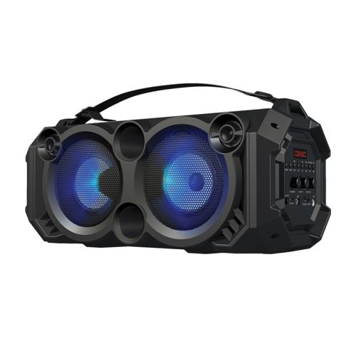 Bluetooth reproduktor / soundbox REBELTEC - LED podsvícení - TWS bezdrátový - černý