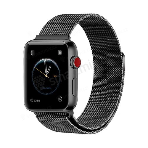 Řemínek pro Apple Watch 40mm Series 4 / 5 / 6 / SE / 38mm 1 / 2 / 3 - nerezový - milánský tah