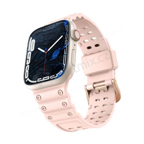 Řemínek pro Apple Watch Ultra 49mm / 45mm / 44mm / 42mm - silikonový - dvojitá spona