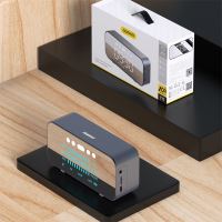 Bezdrátový Bluetooth reproduktor DUDAO Y17 + digitální hodiny / budík - černý (9)