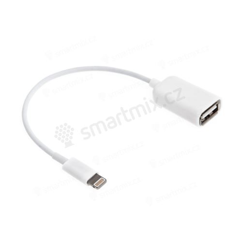 Přepojka / redukce pro Apple iPhone / iPad - Lightning na USB-A - bílá