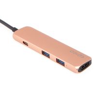 Přepojka / hub EPICO pro Apple MacBook / iPad - USB-C na 2x USB-A + USB-C + HDMI - zlatá (4)