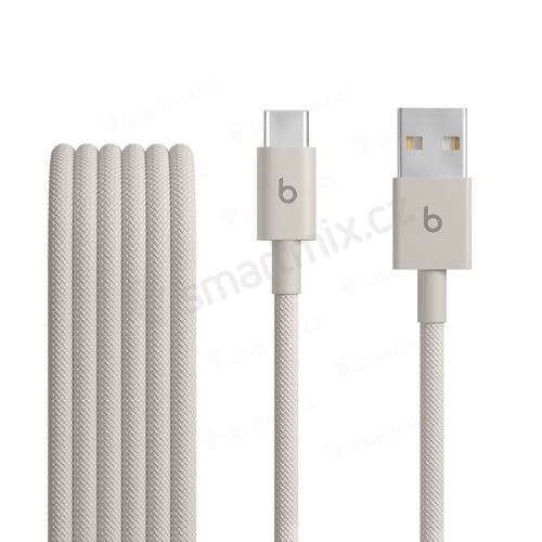 Originální kabel APPLE BEATS - USB-A / USB-C - podpora CarPlay - tkanička - 1,5m