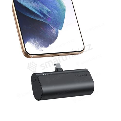 Externí baterie / mini power bank VEGER - 5000 mAh - 20W - černá