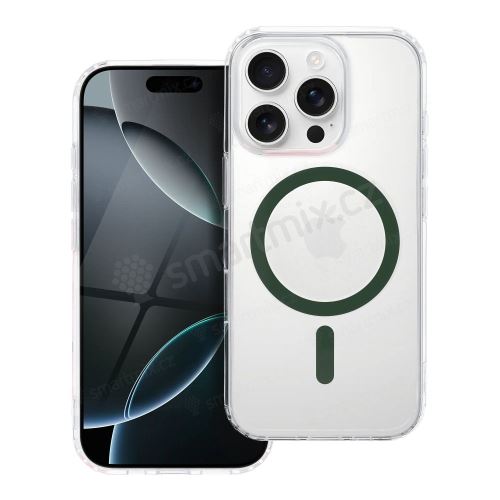 Drop Glue Colorful Ring Mag Cover kompatibilní s MagSafe pro IPHONE 14 PRO tmavě zelený