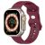 Řemínek pro Apple Watch Ultra 49mm / 46mm / 45mm / 44mm / 42mm - vroubkovaný / tečky - silikonový - vínový