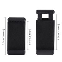 Držák na stativ / selfie tyč pro Apple iPhone / iPad - dvojitý - univerzální - 2x závit 1/4" - černý (4)