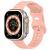 Řemínek pro Apple Watch Ultra 49mm / 46mm / 45mm / 44mm / 42mm - vroubkovaný / tečky - silikonový - růžový