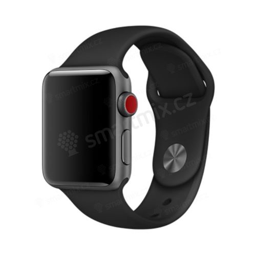Řemínek pro Apple Watch 40mm Series 4 / 5 / 6 / SE / 38mm 1 / 2 / 3 - 3D textura - silikonový