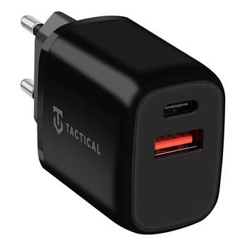 Nabíječka / EU napájecí adaptér TACTICAL - USB-A + USB-C - 20W