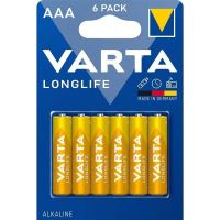Alkalická baterie VARTA R3 (AAA) Longlife 6 ks