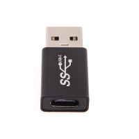 Přepojka / redukce USB-C samice / USB-A 3.0 samec - kovová - černá Přepojka / redukce USB-C samice / USB-A 3.0 samec - kovová - černá