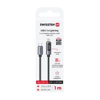 Kabel SWISSTEN USB-C na LIGHTNING s LCD displejem - 1m - černý (2)