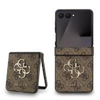 Guess PU 4G Metal Logo Zadní Kryt pro Samsung Galaxy Z Flip 7 Brown Guess PU 4G Metal Logo Zadní Kryt pro Samsung Galaxy Z Flip 7 Brown