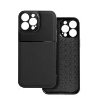 Kryt NOBLE pro Apple iPhone 16e / 17e - umělá kůže / gumový - černý (6)