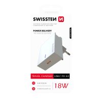 Nabíječka / EU adaptér SWISSTEN - USB-C Power Delivery - 18W - bílá Nabíječka / EU adaptér SWISSTEN - USB-C Power Delivery - 18W - bílá
