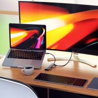 Dokovací stanice / hub SATECHI pro Apple MacBook - USB-C na USB-C + 2x USB-A + HDMI + ethernet - černá (8)