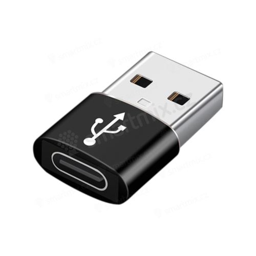 Redukce / adaptér USB-C samice / USB-A samec - oválná - stříbrná