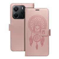 MEZZO Book pouzdro pro XIAOMI Redmi Note 14 4G dreamcatcher rose gold