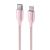 Kabel SWISSTEN Textile II pro Apple USB-C / Lightnting - 1,5m - růžový