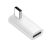 Přepojka / adaptér USB-C samice / USB-C samec - 40Gb / 140W - lomená - bílá