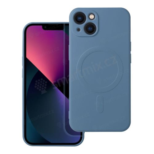 SILIKONOVÉ pouzdro MAG COVER kompatibilní s MagSafe pro IPHONE 13 modré
