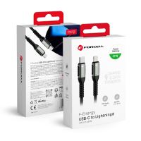 FORCELL F-ENERGY C259 kabel Type C to Lightning PD 3A 27W Cafule 2 m černý