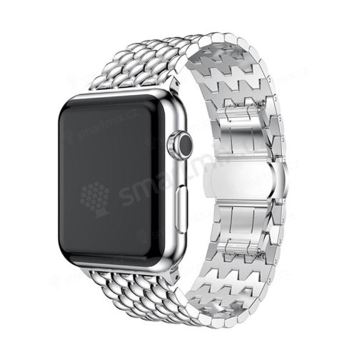 Řemínek pro Apple Watch 38mm series 1 / 2 / 3 - šestiúhleníky - nerezový
