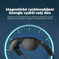Brýle polarizační na cyklistiku - integrovaná Bluetooth sluchátka / handsfree - černá tmavá skla (7)