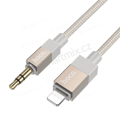 Kabel AUX Jack 3,5 mm (samec) na Lightning (samec) Hoco 1 m UPA32A zlatý