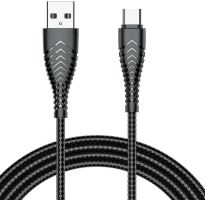 Kabel VEGER USB A na typ C 2,4A V104 1,2 m černý