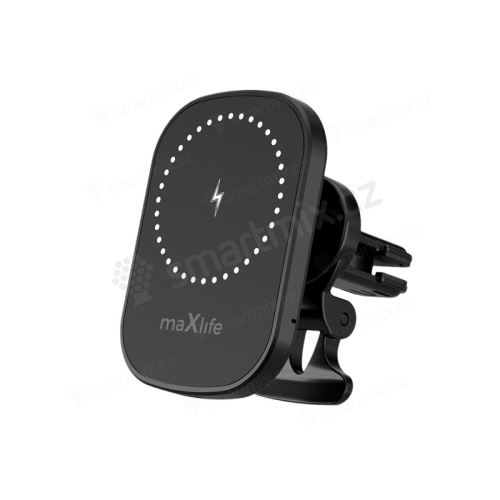 Držák do auta / MagSafe kompatibilní nabíječka MAXLIFE MXCH-16 - do mřížky - černý