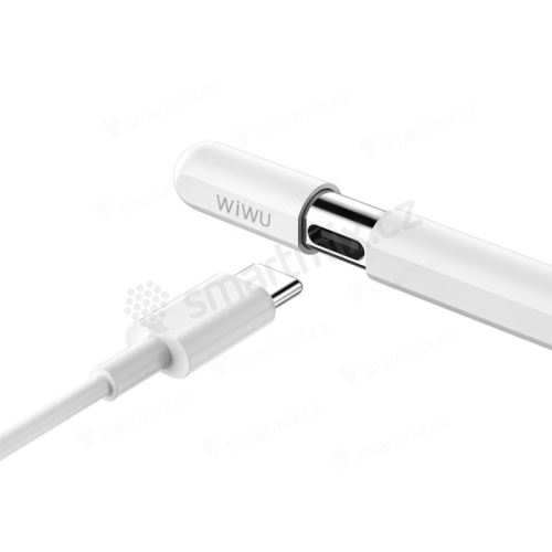 Dotykové pero / stylus WIWU pro Apple iPad 2018 a novější - USB-C - bílé