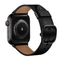 Řemínek pro Apple Watch Ultra 49mm / 46mm / 45mm / 44mm / 42mm - kožený - černý Řemínek pro Apple Watch Ultra 49mm / 46mm / 45mm / 44mm / 42mm - kožený - černý