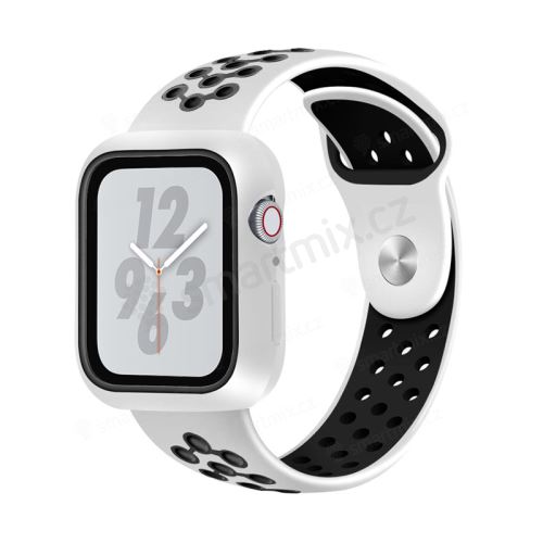 Řemínek pro Apple Watch 44mm Series 4 + ochranný rámeček - silikonový