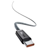 Synchronizační a nabíjecí kabel BASEUS - USB-C / USB-C - 100W - tkanička - šedý (1)