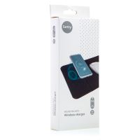 Bedrátová nabíječka Qi + podložka pod myš SETTY - 10W - černá (4)