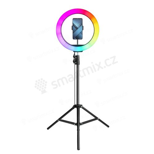 LED světlo GY-Z5A (Ring light) 31cm - kruhové - dálkové ovládání + stativ 220 cm - RGB barevné
