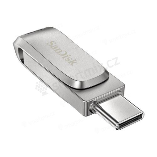 Flash disk 128 GB SANDISK pro Apple iPhone / iPad / MacBook - USB-C / USB-A - kovový - stříbrný