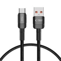 Synchronizační a nabíjecí kabel TECH PROTECT - USB-A / USB-C - 25cm - tkanička - černý