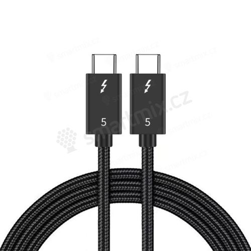 Kabel USB-C - podpora Thunderbolt 5 - 80Gbps - 8K 60Hz - 240W PD - 2m - černý