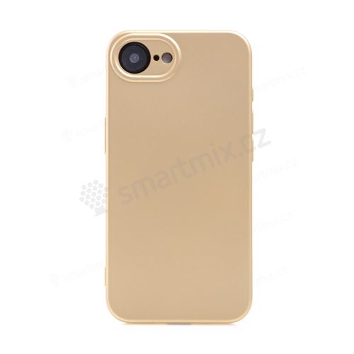Kryt METALLIC pro Apple iPhone 16e / 17e - gumový - zlatý