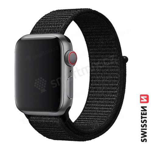 Řemínek SWISSTEN Nylon pro Apple Watch 41mm / 40mm / 38mm - nylonový - zářivě zelený