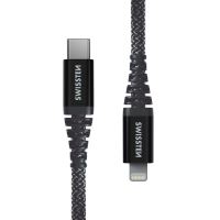 Synchronizační a nabíjecí kabel SWISSTEN Aramid - USB-C / Lightning - 1,5m - antracitově černý