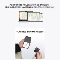 Lokalizační klíčenka MOMAX Pincard - podpora Apple FindMy (kompatibilní s AirTag) - Qi nabíjecí - černá (5)